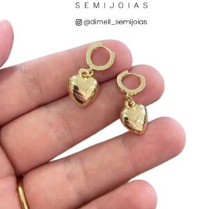 Brinco Coração Cheio